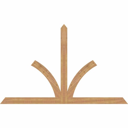 Ekena Millwork Richland Timber Gable Bracket, Western Red Cedar, 108"W x 68"H x 1 1/2"D x 5 1/2"F, 15/12 Pitch GBW108X68X0206RIC00SWR